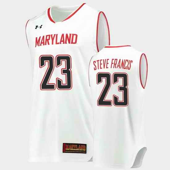 Men Maryland Terrapins Steve Francis Hardwood Classics White Basketball Jersey